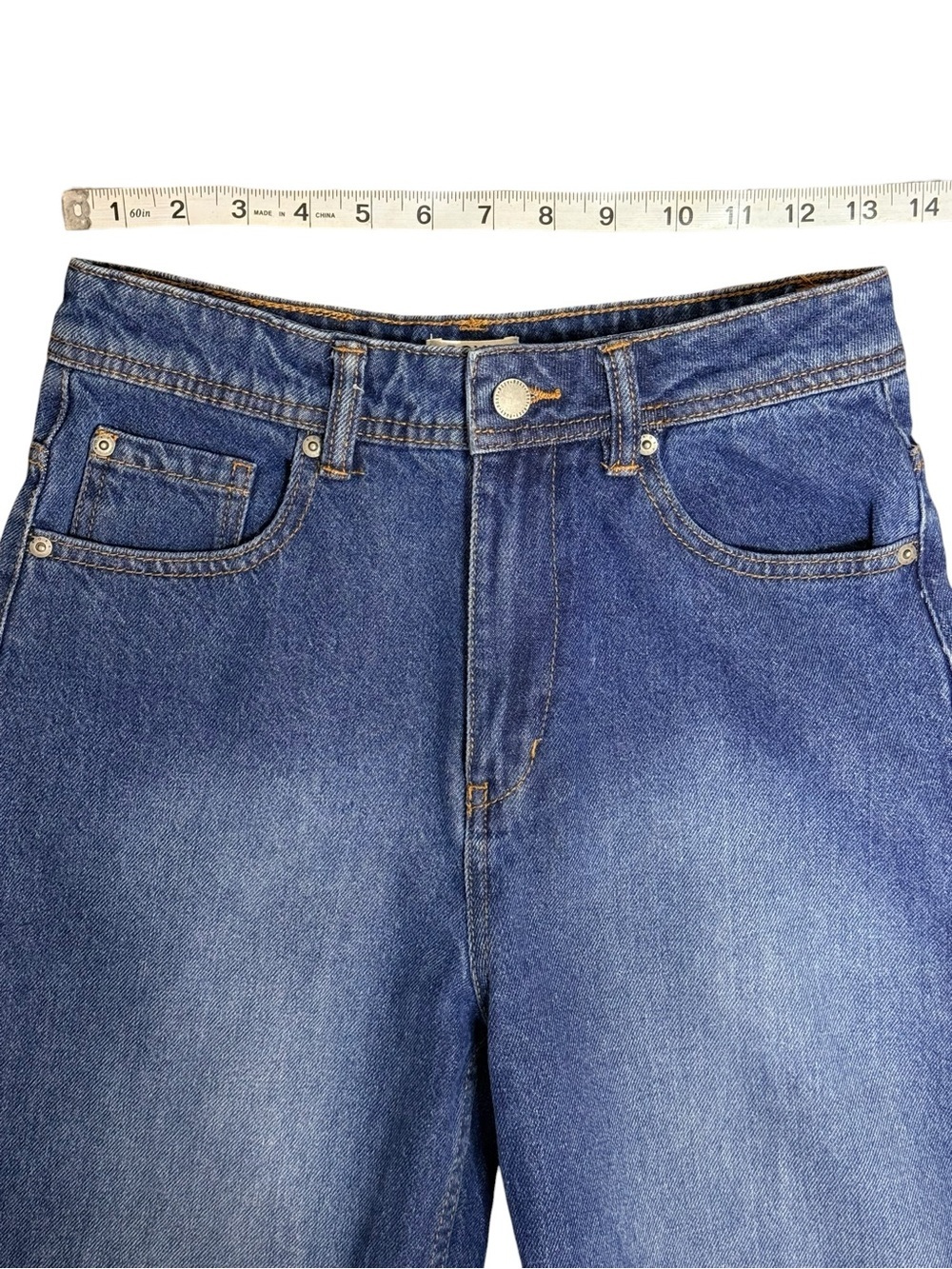 Roxy Flare Cropped Wide Leg Jeans Size 27 Medium Wash High Rise Denim - Picture 9 of 13